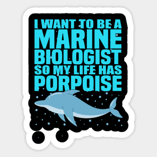 Marine Biologist Biology Life Fathers Day Gift Funny Retro Vintage Sticker